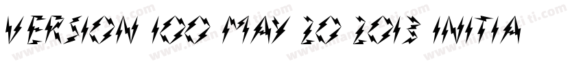 Version 100 May 20 2013 initial字体转换